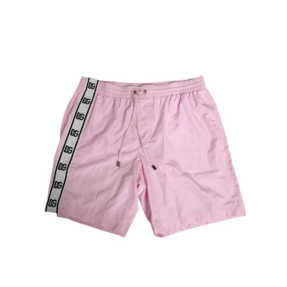 Dolce & Gabbana Swim Trunks Logo Side Men Pink Swimwear